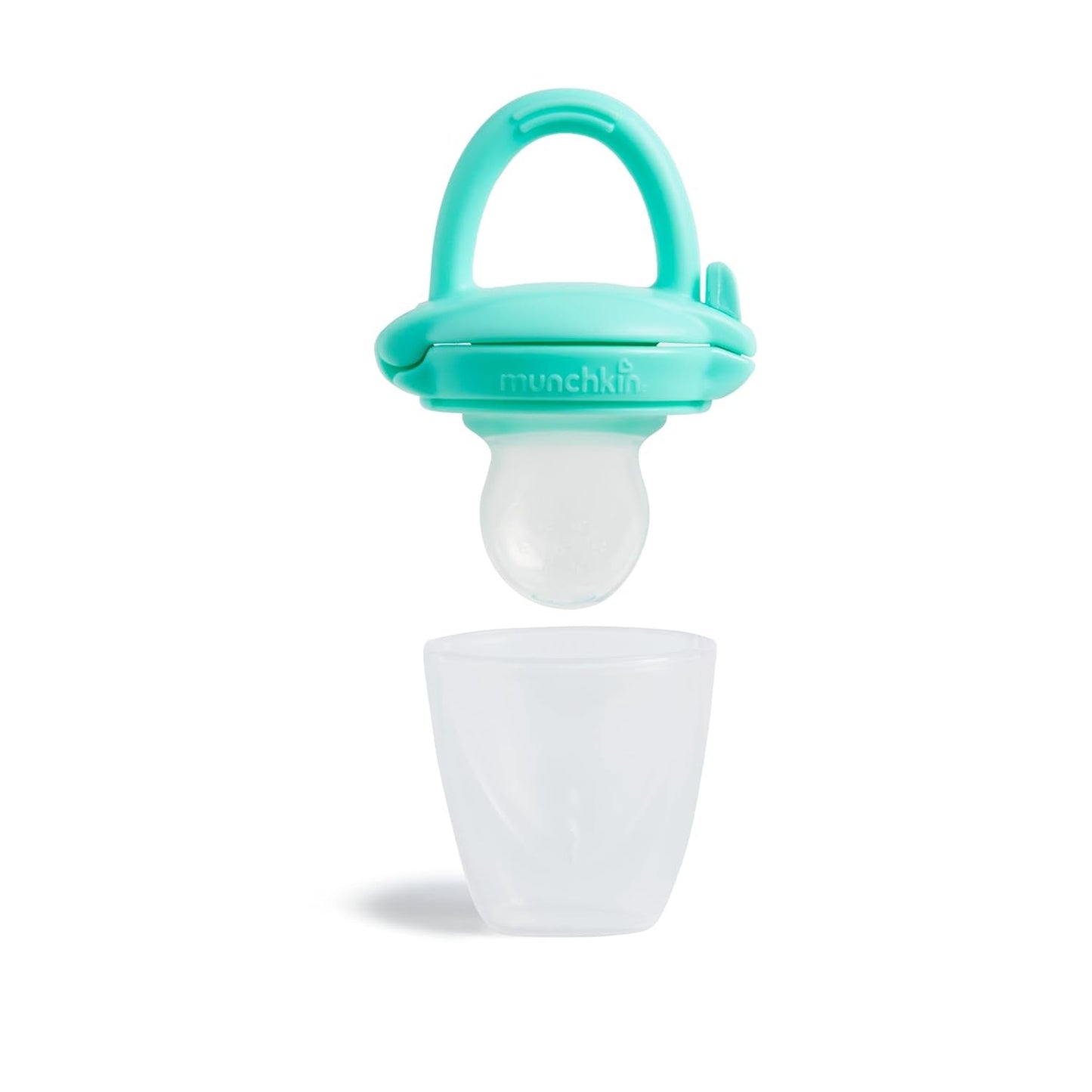 Munchkin Baby-Nahrungsmittelspender aus Silikon | Ideal für unterwegs – Silikonbeutel für Tiefkühlkost | Selbsternährender Futterspender | Entwöhnungsfutterautomat | BPA-frei | Ab 4 Monaten+ | 2 Stück | Blau und Grün
