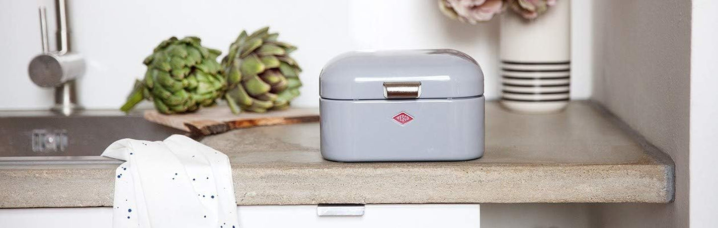 Wesco 235 001 Mini Grandy Brotkorb 17 x 18 x 12 cm (L/B/H) rosa, Edelstahl Frischhalteboxen Naty Shop