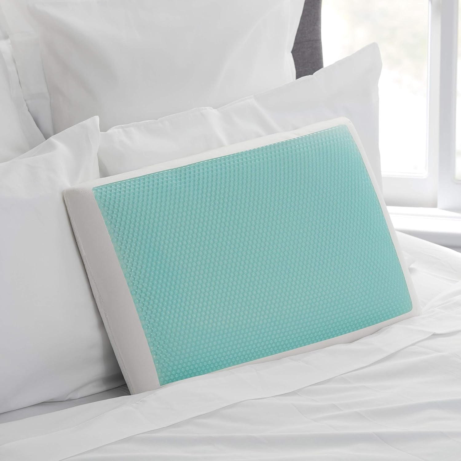 Sealy SE '19 Essentials SM Aqua Bubble Gel Sheet, 1 MC (US) Kissen, Weiß, 61 x 40 x 14 cm Naty Shop Standardkissen Standardtitel