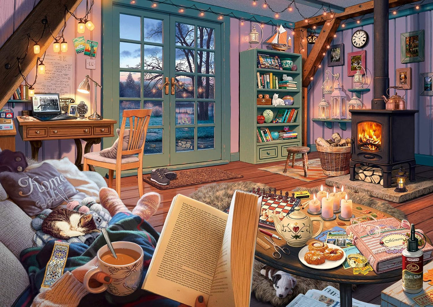 Schmidt Spiele 59655 Im Ferienhaus, 1000 Teile Geheimrätsel Puzzle Naty Shop