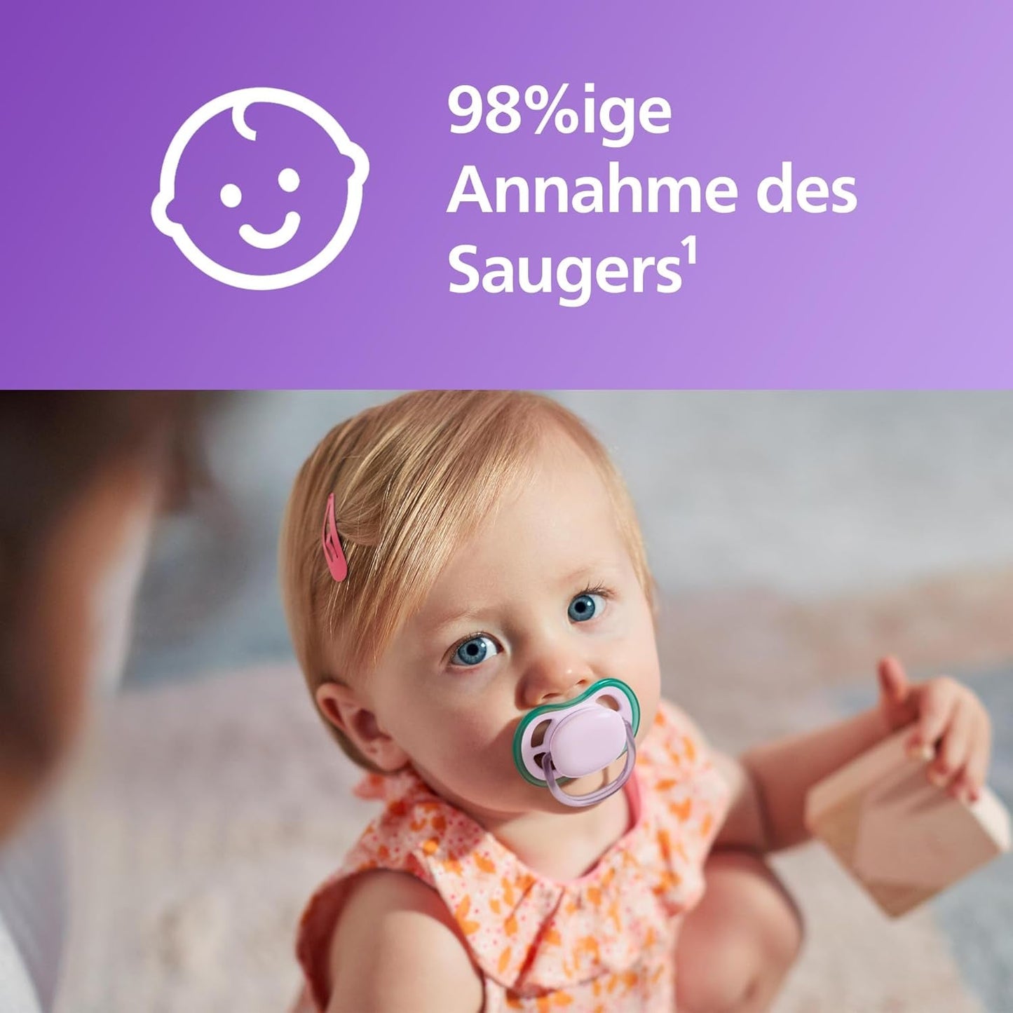Philips AVENT ultra air Schnuller – Leichte und atmungsaktive Schnuller für Babys im Alter von 0–6 Monaten, BPA-frei, mit Tragetasche als Sterilisator, 2er-Pack, Modell SCF085/24