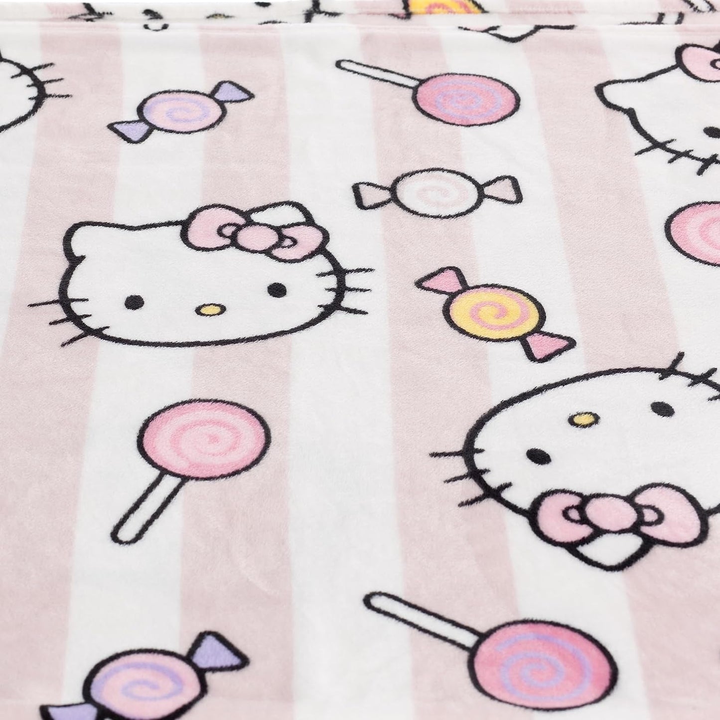Hello Kitty Tagesdecke, rosa, weiche Decke 130 x 170 cm, Tagesdecke aus Mikrofaser oder Sofa-Tagesdecke. Qualität mit Ökotex-Zertifikat, Sanrio Beds and Blankets Besuchen Sie den Kanguru-Store