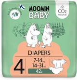 Mumin-Baby-Öko-Windeln, Größe 3, 5–8 kg, 48 Stück, hochwertige weiche Windeln | Weich und hautfreundlich, atmungsaktiv, saugfähig, keine unnötigen Chemikalien |