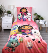 Kinderbettwäsche, Filme und Cartoons, wendbar, Baumwolle Bettwäsche – Kinder Naty Shop Gabby'S Dollhouse