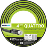 Cellfast QUATTRO Gartenschlauch, langlebig, leicht, 4-lagiger, UV-beständiger Drahtschlauch, Kreuzgeflecht, 20 Bar, 3/4 Zoll, 15 m, 10-074