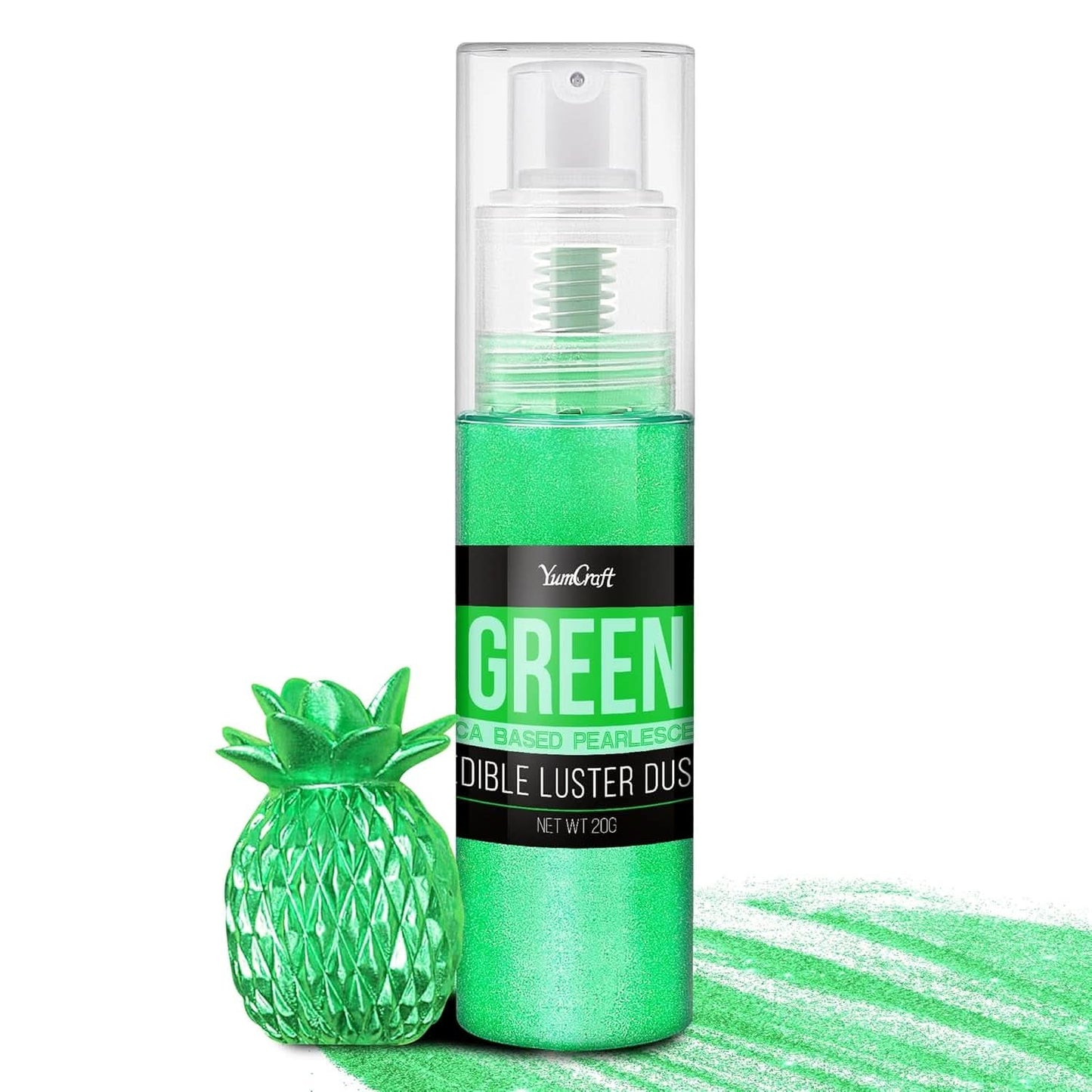 Essbares Glitzerspray, 20 Gramm Naty Shop Green