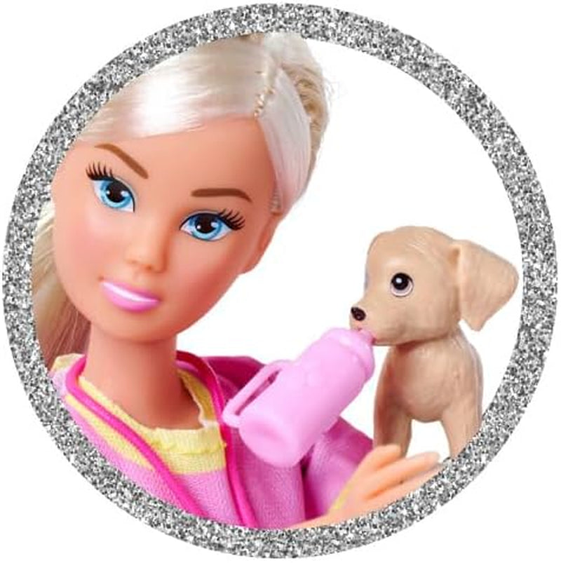 Simba Steffi Love Dog Trainer, Spielzeugpuppe als Hundetrainerin mit Trainingsparcours, 3 Hunde und Zubehör, 29 cm, ab 3 Jahren