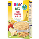 HiPP Bio Baby-Birchermüsli (8 x 250g), ab 6 Monaten, ohne Zuckerzusatz, extra zarte Getreideflocken – bekömmliches Frühstück in bester Bio-Qualität