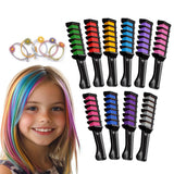 Magicat Haarkreide für Mädchen im Set I 10 auswaschbare Farben und 5 Haargummis I Geschenk für Mädchen von 4 bis 10 Jahren I Kreatives Geschenk zum Kindergeburtstag 2025 I Sichere und farbenfrohe Naty Shop Haarfarbe 200 g (1 Packung)