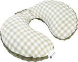 Medi Partners Baby-Nackenkissen, Nackenstütze, 100 % Baumwolle/Minky, Baby-Nackenkissen für Auto, Kinderwagen, Reisen, Reisen, Schlafen, Nackenkissen, Schlummerrolle (REH mit grauem Minky), zervikale orthopädische Kissen, Naty Shop, olivfarbenes Nerz kariert