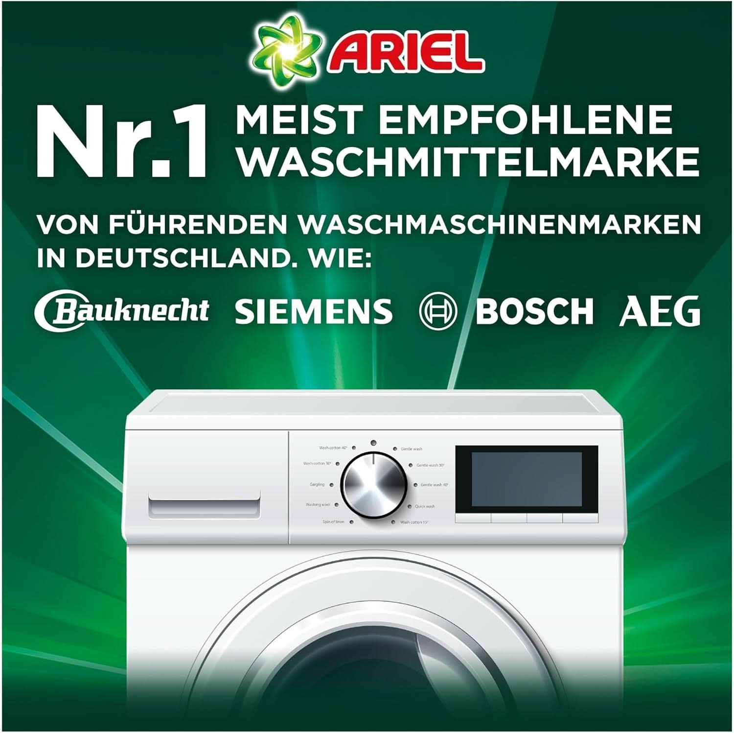 Waschmittel Ariel PODS All-In-1, 76 Waschgänge, Colorwaschmittel, helle Reinigung Waschmittel Rufe Naty Shop
