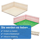 Baker Ross FN256 Mini-Garten-Puppenhaus aus Holz – 1 Packung Kinder-Puppenhaus-Set, Bastelset