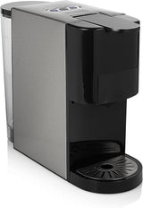 Princess 5-in-1-Multikapsel-Espressomaschine – kompatibel mit Nespresso, Dolce Gusto, Lavazza a Modo Mio und ESE Pads, 0,8 l Fassungsvermögen, 1450 W, Silber, Schwarz