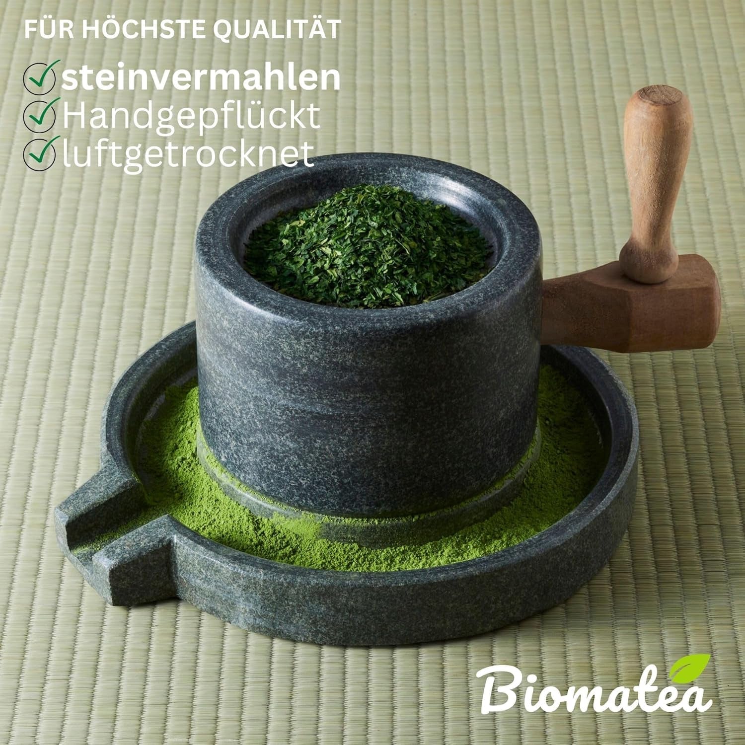 Sakura-Matcha-Tee 50 g – zeremonielle Qualität aus Japan – Premium-Grüntee mit Sakura-Blütenpulver – erste Ernte, Stein gemahlen, vegan, ohne Zusatzstoffe