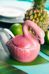 Excelsa Tropical Käse-/Zuckerdose, Keramik, rosa