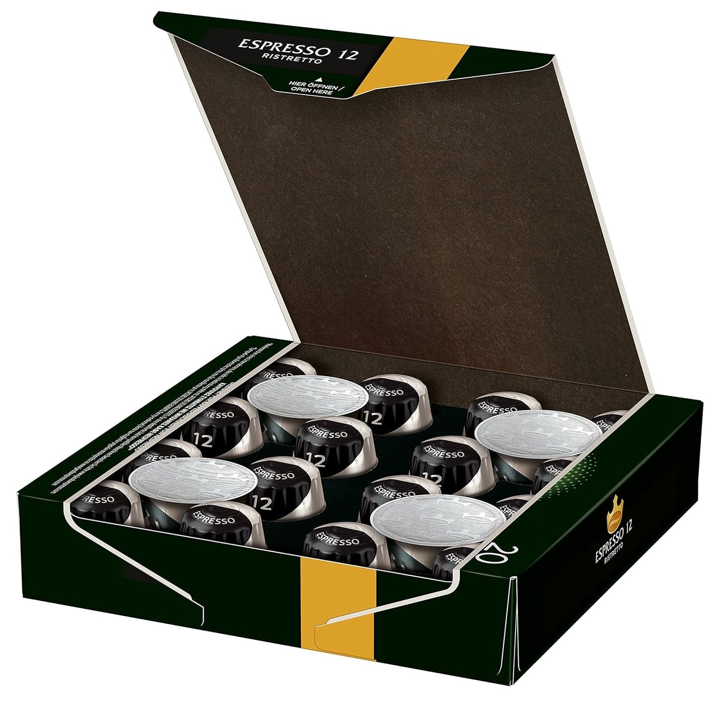 Kaffeekapseln Espresso Ristretto, Intensität 12 von 12, 10 x 20 Getränke & Kaffeekapseln Lungo Decaffeinato- Intensität 6- 200 Nespresso-kompatible Kapseln, 10er Pack, 10 x 20 Getränke