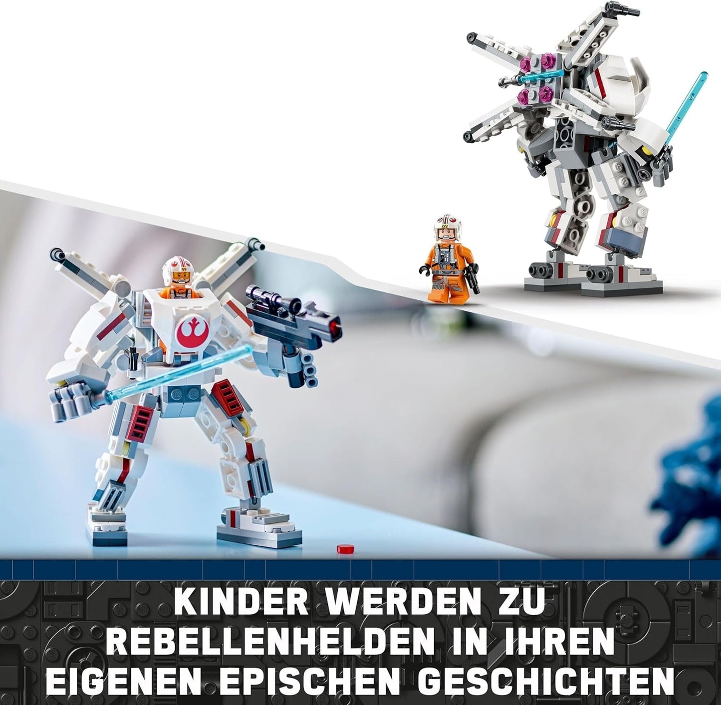 LEGO Star Wars Luke Skywalkers X-Wing Mech, Spielzeugsteine zum Sammeln, Action-Abenteuer, Geschenkidee für kreative Jungen und Mädchen ab 6 Jahren. 75390 Bausets Besuchen Sie den LEGO-Store