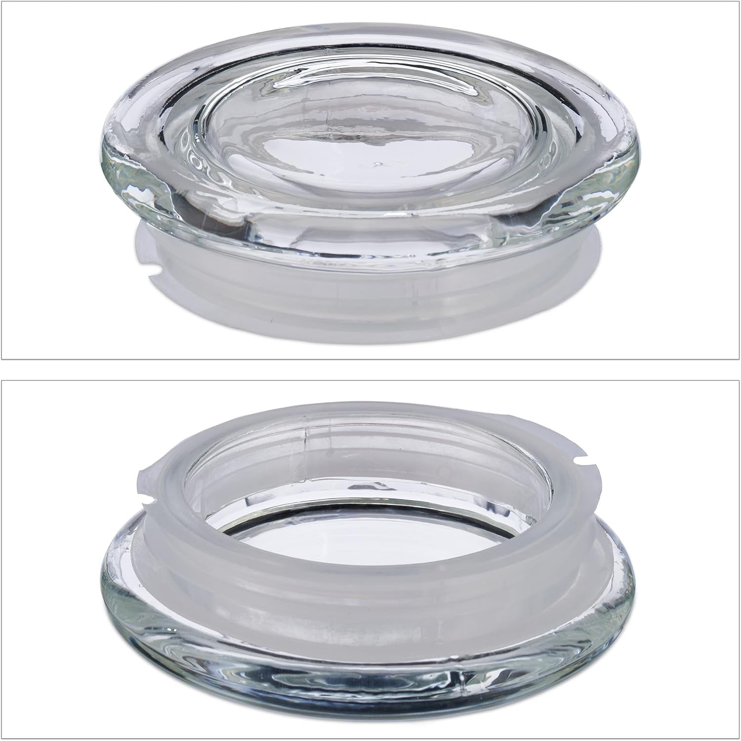 Relaxdays Vorratsdosen mit Deckel, 6er-Set, Glas, 1,3 l, achteckige Vorratsdosen, luftdichte Glasbehälter, klare Frischhalteboxen, Naty Shop