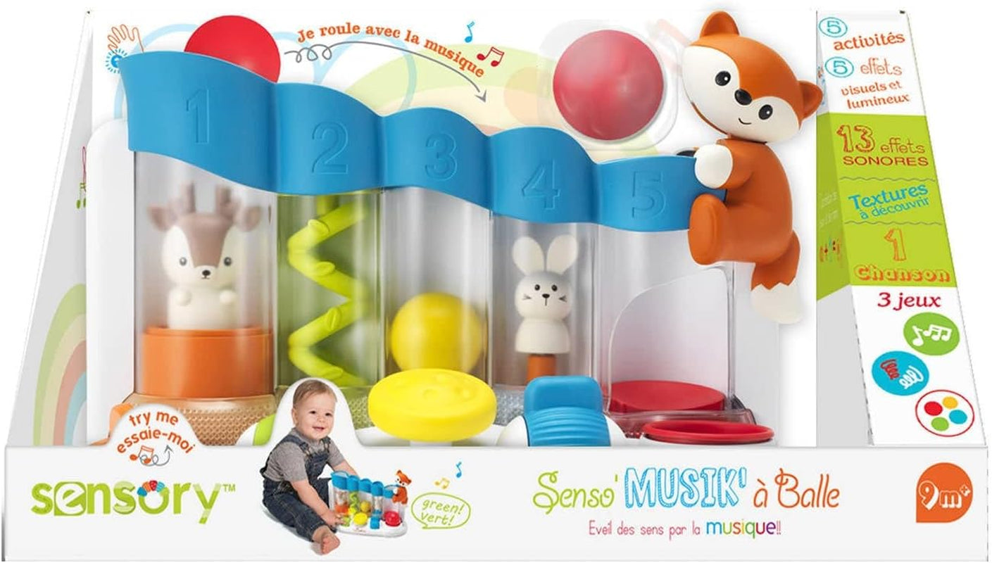 Infantino 216428 Sensorial Ball Drop Piano Senso, Mehrfarbig Babyspielzeug Naty Shop