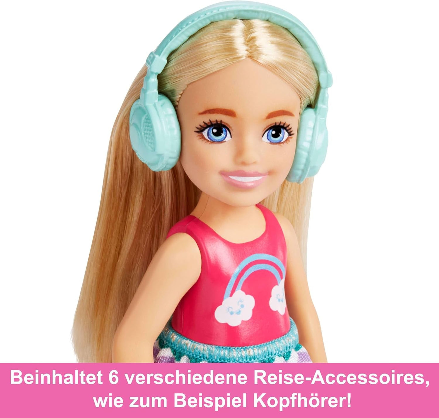 Barbie Chelsea Puppe & Zubehör 6-teiliges Welpen-Reiseset inklusive Hundekäfig HJY17