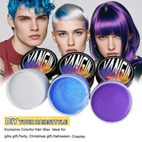 Grüne temporäre Haarfarbe, Styling-Haarfarbe für Männer und Frauen, natürliche Haarpomade, Haarfärbewachs für Party, Cosplay & Halloween, Weihnachten, cremefarbene temporäre Haarfarbe (100 g, grün) Naty Shop Haarfarbe