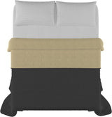 Italienische Bettwäsche Estivo Doppelbett, Mikrofaser, Kastanie/Grau, 260 x 270 cm Steppdecken und Steppdecken Naty Shop