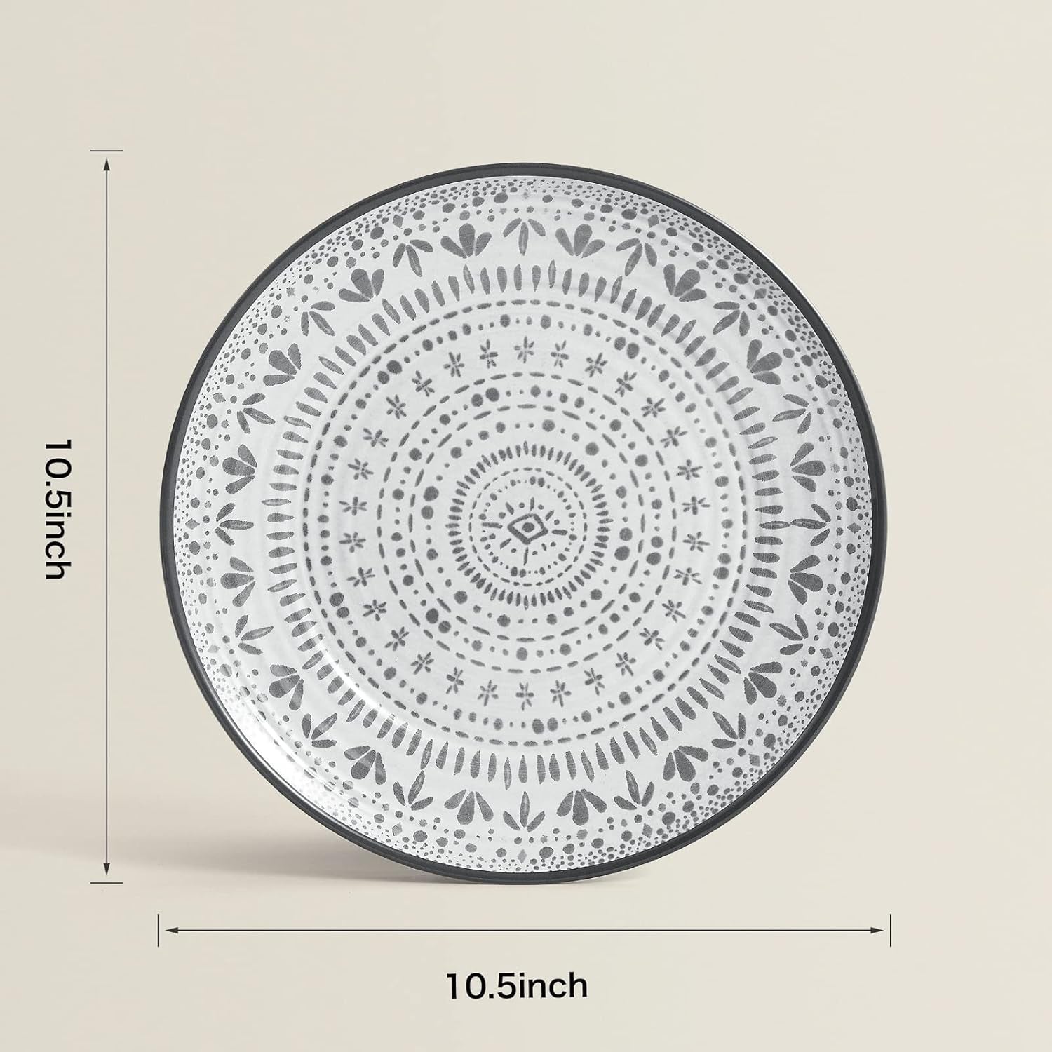 24-teiliges Melamin-Campingbesteck-Set für 8 Personen – Melamin-Teller und Besteck-Set, perfekt für Wohnmobile, Gartenpartys und Terrassenpartys