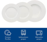 Villeroy & Boch Wonderful World 12-teiliges Geschirrset, spülmaschinen- und mikrowellengeeignet, weiß, Teller, Geschirr, Porzellan, Speiseteller, Set, modernes Geschirrset, Premium-Porzellan