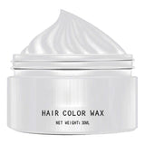 Natürliches weißes Haarfärbemittel, weißes Haarwachsfärbemittel, Unisex-weißes natürliches Haarfärbemittel, weißes Haarfärbemittel, Halloween-Cosplay-Party-Haarwachs, Haarfärbemittel-Party-Haarwachs, 30 ml Naty Shop Haarfärbemittel Standardtitel