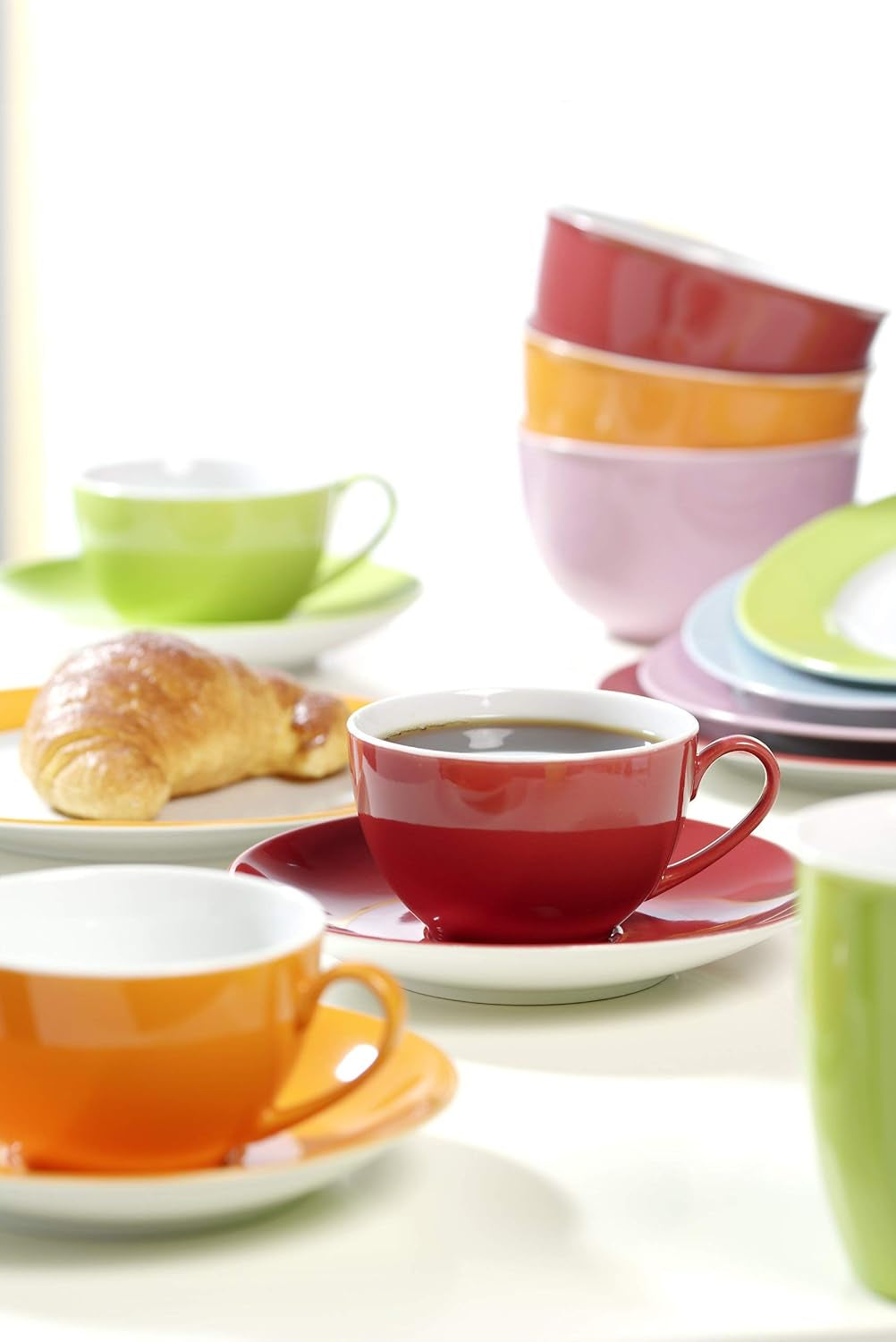 Ritzenhoff & Breker Doppio Kaffeeservice, 12-teilig, Porzellan, Rot