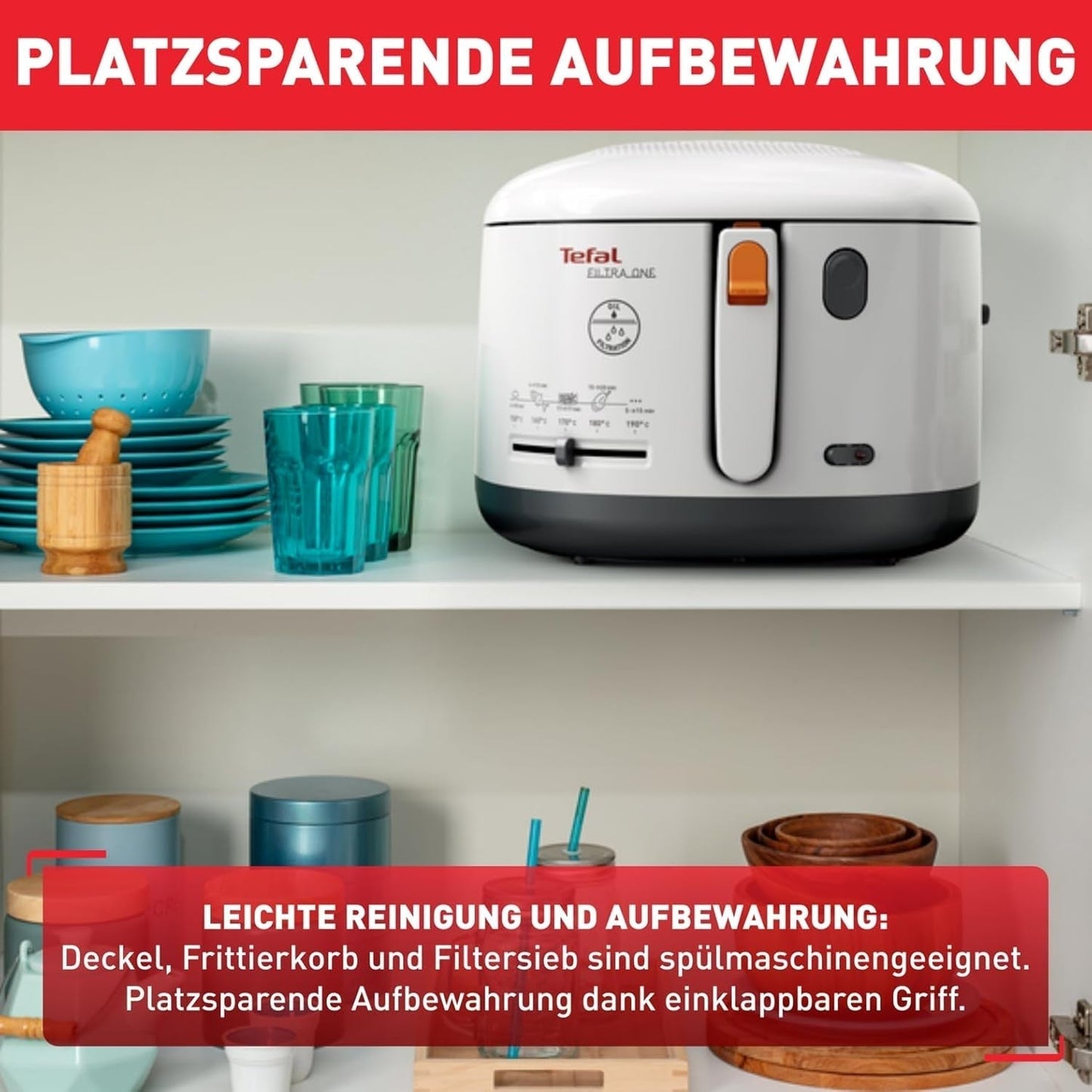 Tefal FF1631 Filtra One Fritteuse, 1.900 W, Kapazität 1,2 kg Haushaltsgeräte Naty Shop