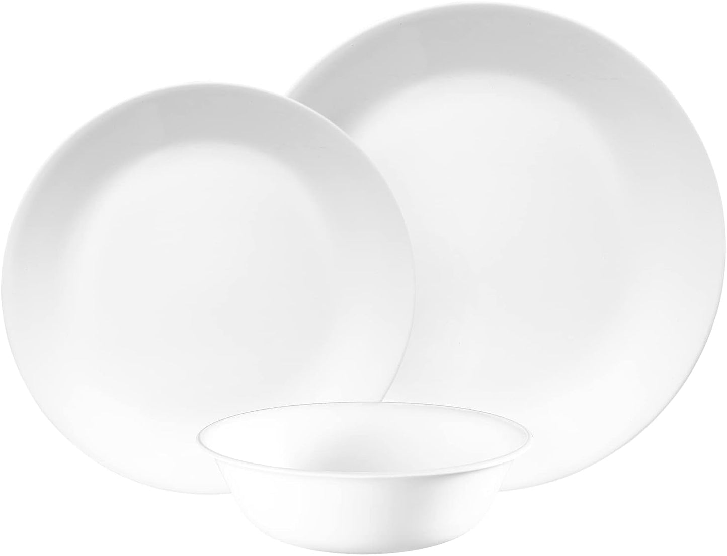 Winterfrost-Geschirrset für 4 Personen, 12-teilig, hochwertiges, äußerst haltbares Vitrelle™-Glasgeschirr, spülmaschinenfest, mikrowellen- und mikrowellengeeignet, festliches Winterdesign