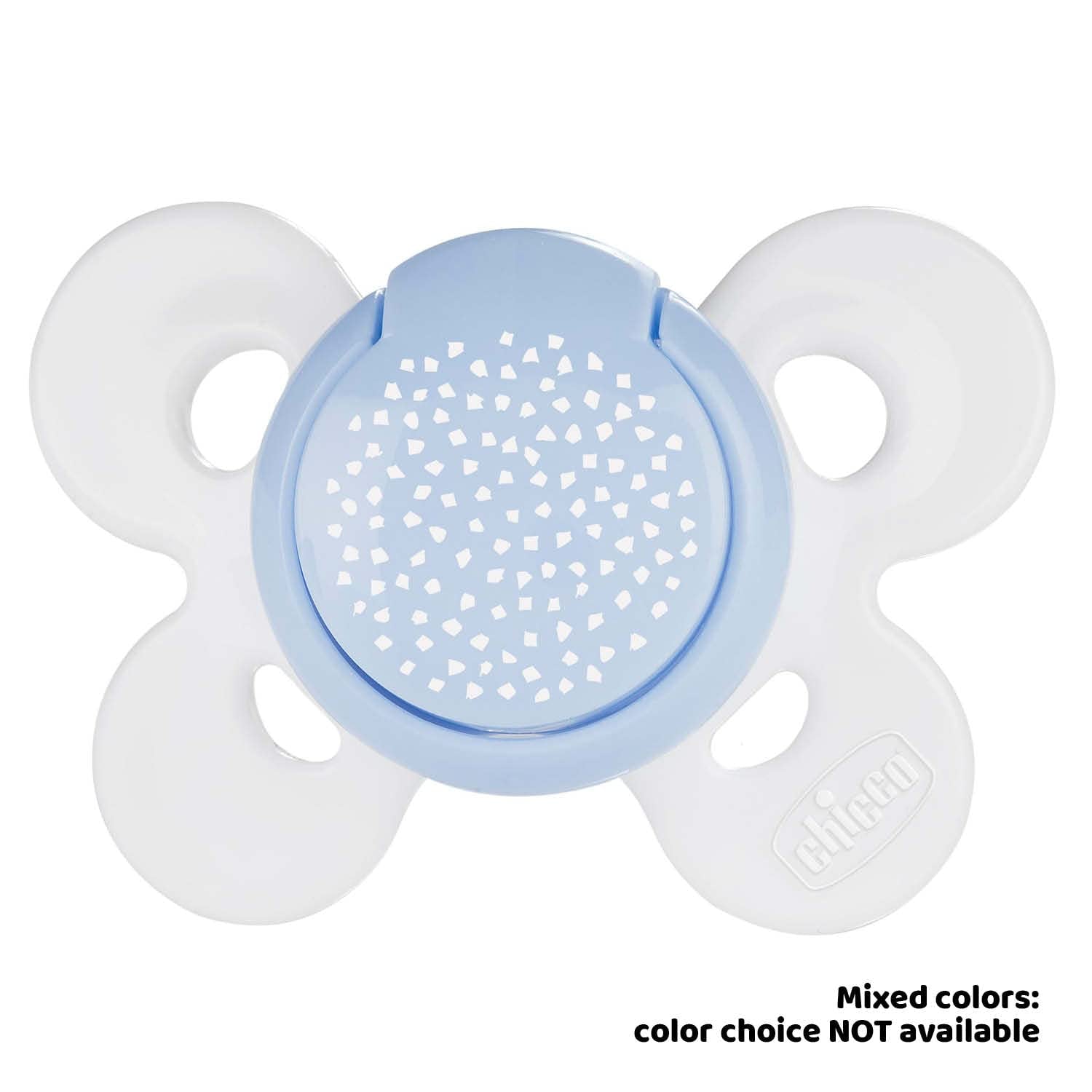 Chicco PhysioForma Comfort Schnuller 16-36 Monate, Babyschnuller mit Silikonsauger, 1 Stück, unterstützt die physiologische Atmung und die korrekte orale Entwicklung, blau