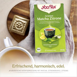 Yogi Tea – Matcha-Grüntee mit Zitrone, ayurvedischer Bio-Kräutertee, Grünteemischung, Matcha, Zitronengras und Limette, Yogi-Tee 6er-Pack, 6 x 17 Teebeutel (insgesamt 102 Teebeutel)
