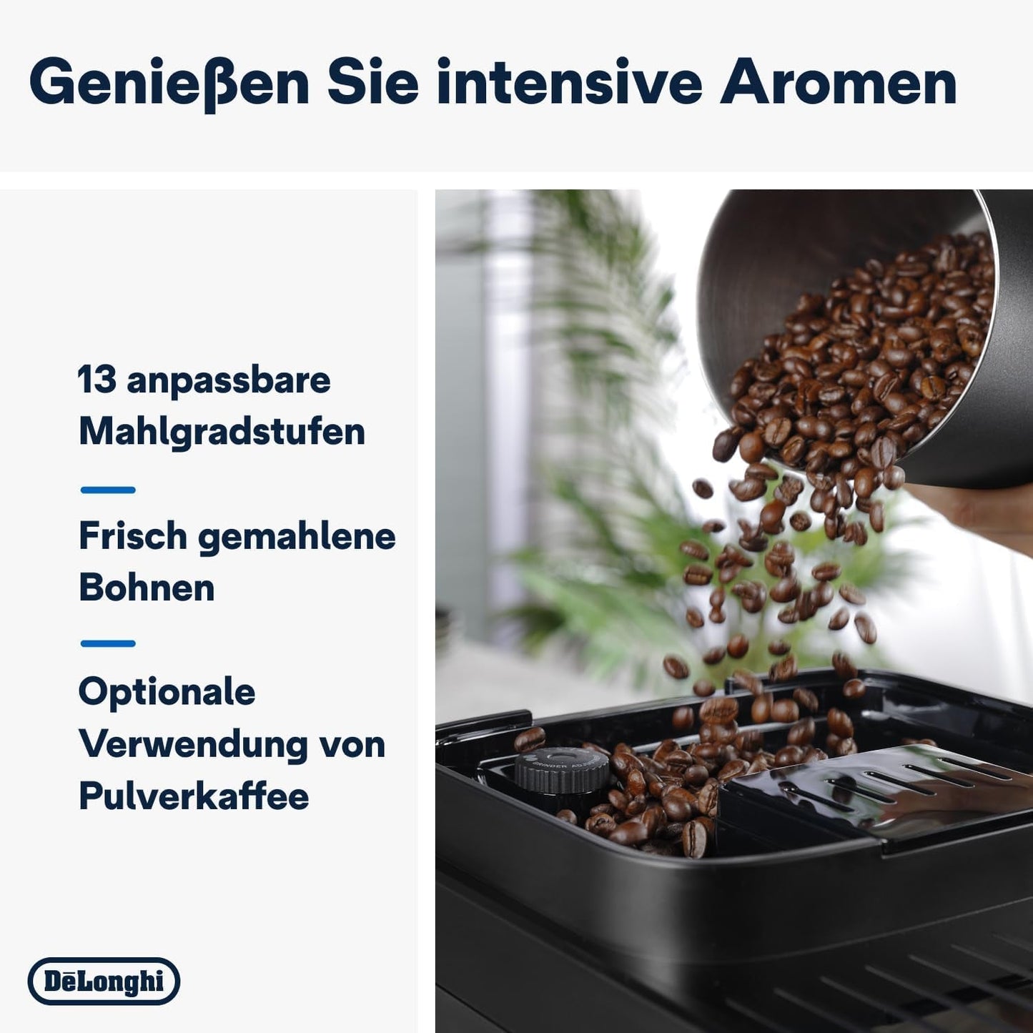 De'Longhi Magnifica Evo Next - Perfetto Vollautomatische Espressomaschine mit LatteCrema Milchaufschäumer, 13 One-Touch-Getränke, Kaffee- und Cappuccino-Zubereiter, Farb-Touchscreen, Titan (ECAM312.80.TB)