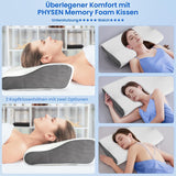 PHYSEN Orthopädisches Kissen, Nackenkissen, Nackenstützkissen, Memory-Schaum-Kissen, ergonomisches Nackenschmerzkissen, Schlafkissen, Anti-Schnarch-Kissen für Seiten, Rücken und Bauch (62 x 34 x 11,6,5 cm). Orthopädische Halskissen von Naty Shop