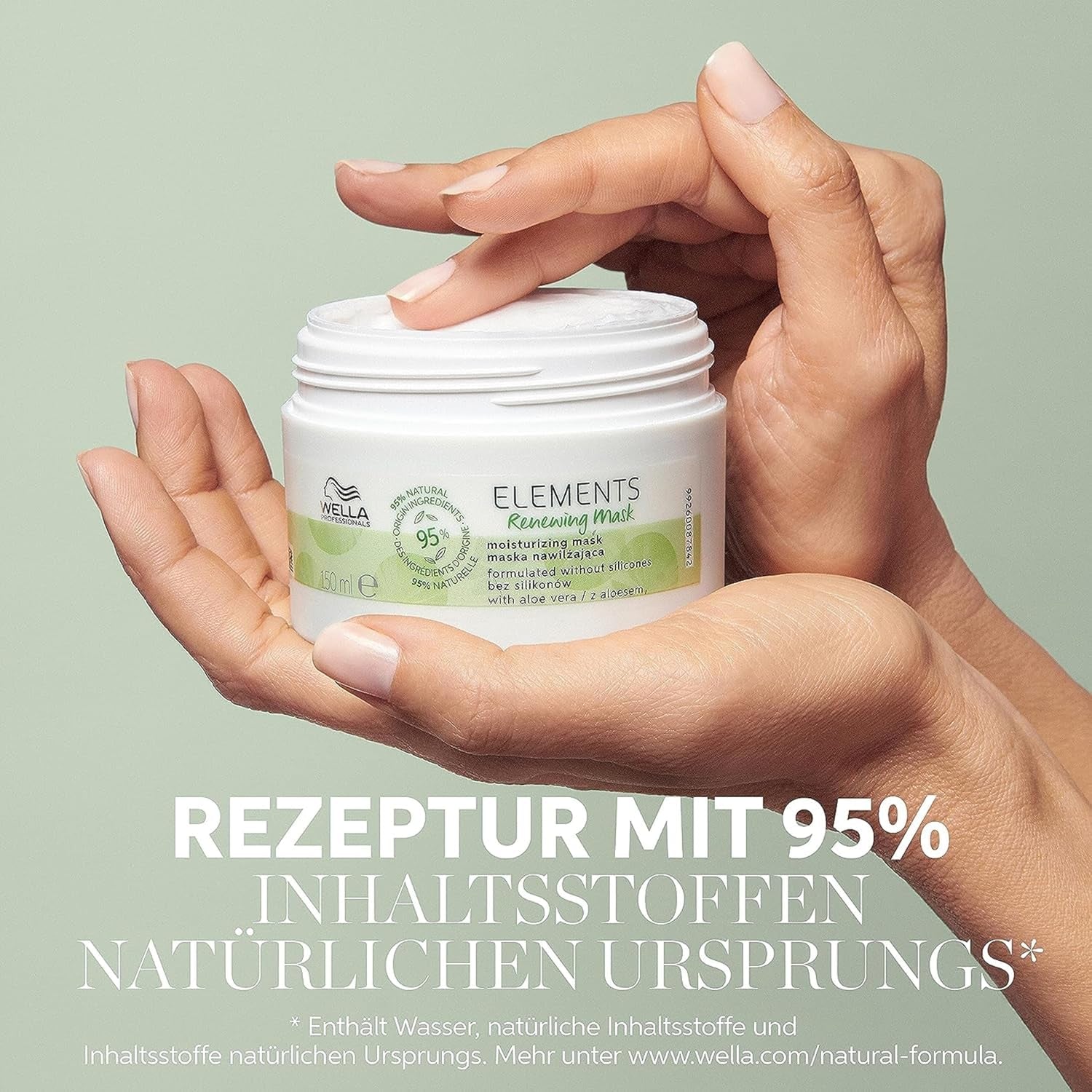 Wella Professionals Elements – natürliche Pflege für trockenes, strapaziertes Haar und empfindliche Kopfhaut – Leave-in-Conditioner, Maske und Spray mit Antioxidantien und Olivenessenz Naty Shop Haarmaske