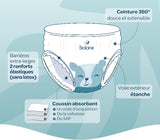 BIOLANE – Kurze Windeln – Größe 5 (12–18 kg) – 12 Stunden Dichtigkeit – 1 Monatspackung – 120 Windeln – ökologisch