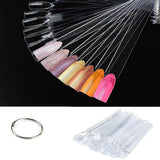 Nageldisplay, 40 Stäbchen künstlicher Nagellack, Kapseln, praktischer Fächer, Nail Art