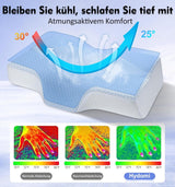 Nackenkissen aus Memory-Schaum, ergonomisches orthopädisches Kissen für Nacken- und Schulterschmerzen – kühlendes Schlafkissen für Seiten-, Rücken- und Bauchschläfer mit Nackenstütze, orthopädische Halskissen von Naty Shop