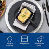 Villeroy & Boch - Manufacture Rock Tafelservice, 6-teilig, Tafelservice für 2 Personen, Premium-Porzellan, Schwarz