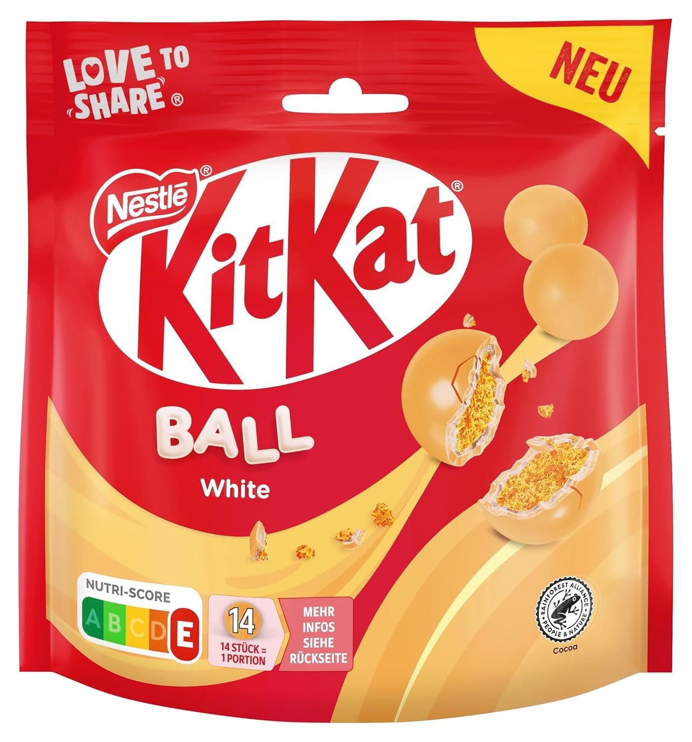 Packung Nestlé-Kugeln mit Milch, weiß, Caramel Lion (3 x 130 g)