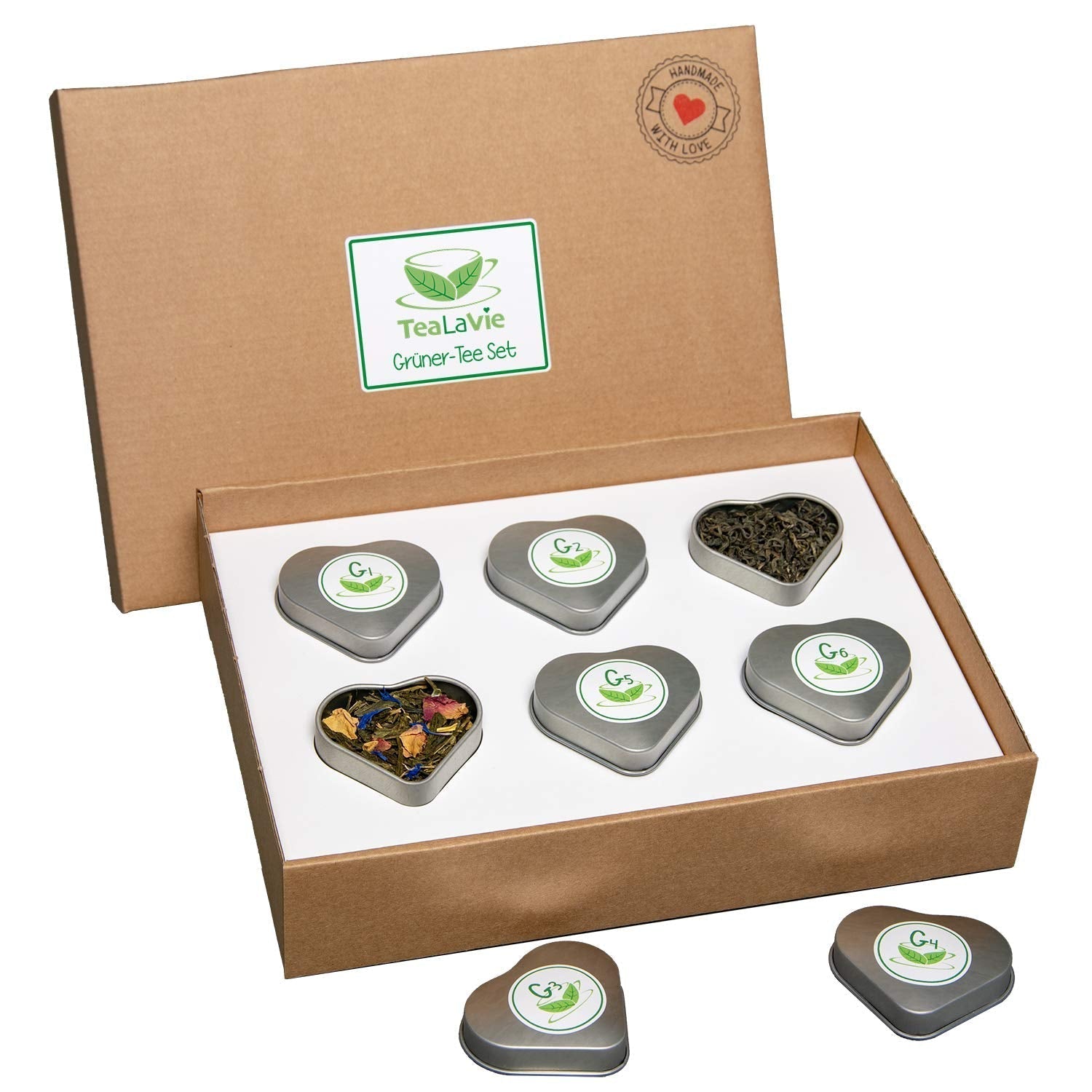 Tealavie Geschenkset mit 6 Früchtetees (60 g), Probierset, Geschenkbox, Dankeschön-Geschenkideen für Frauen, Kollegen, Muttertag 2024