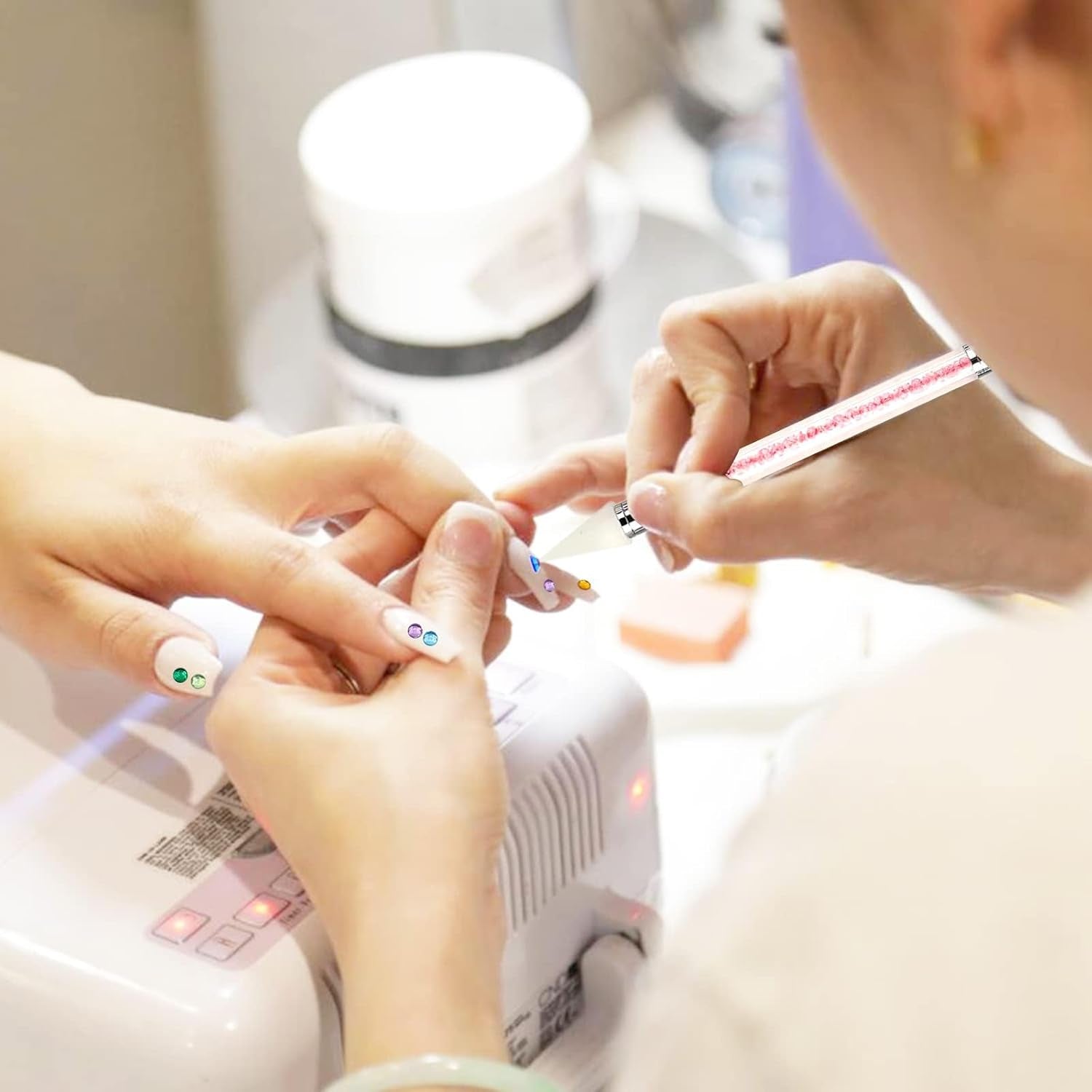 4200 Stück Strasssteine ​​​​Für Nägel, Nagelglitzer, Pailletten, Nagelaufkleber Mit Kristallen, Nagel-Edelsteinen, Diamanten Für Nagelkunst, Einschließlich Wachsstift Für Strasssteine ​​​​Und Strass-Picker