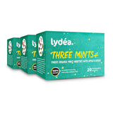 Lydea Three Mints+ Bio-Kräutertee mit drei Sorten Minze, Apfel und Kräutern, 60 Pyramiden, 3er-Pack [3 x 20 Pyramiden]
