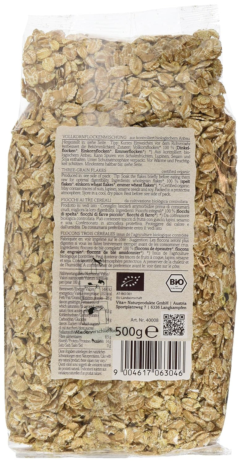 Verival Urkornflocken - Bio, 6er Pack (6 x 500 g) Getreide Naty Shop