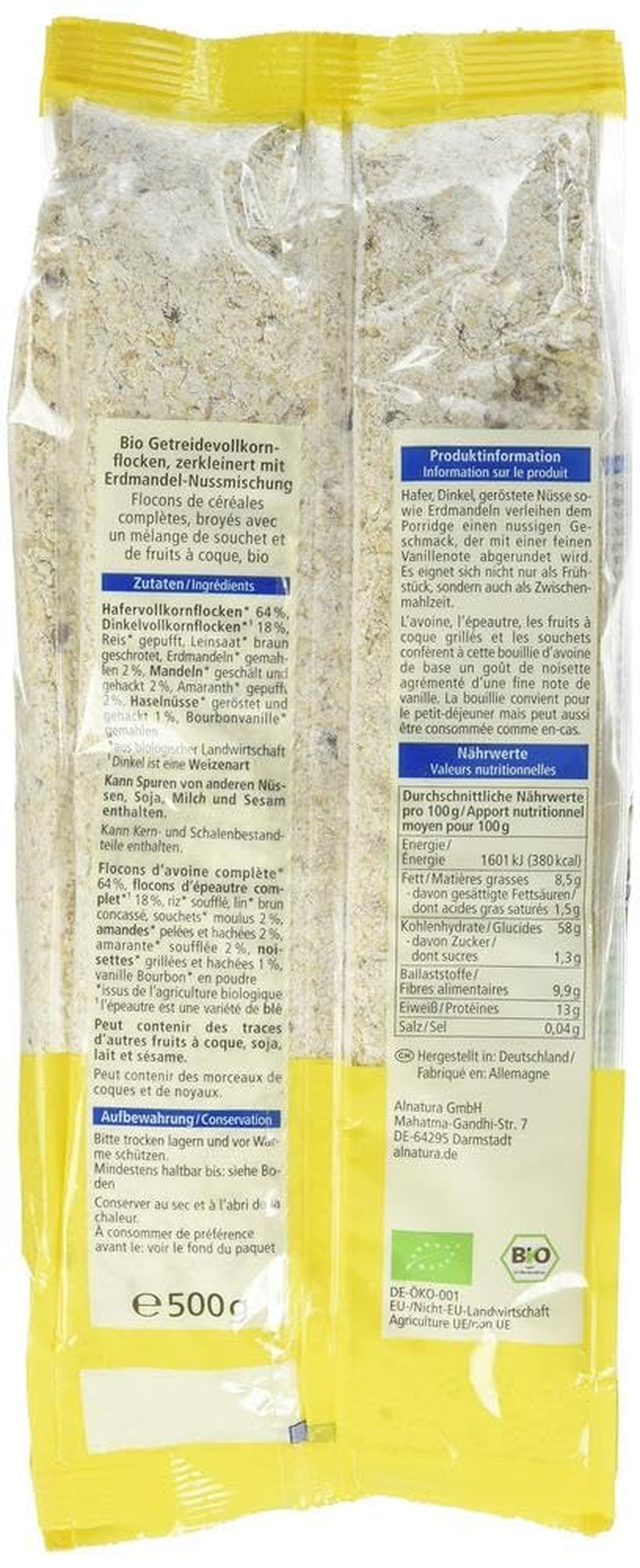 Bio-Porridge-Basis aus Hafer und Dinkel, 500g