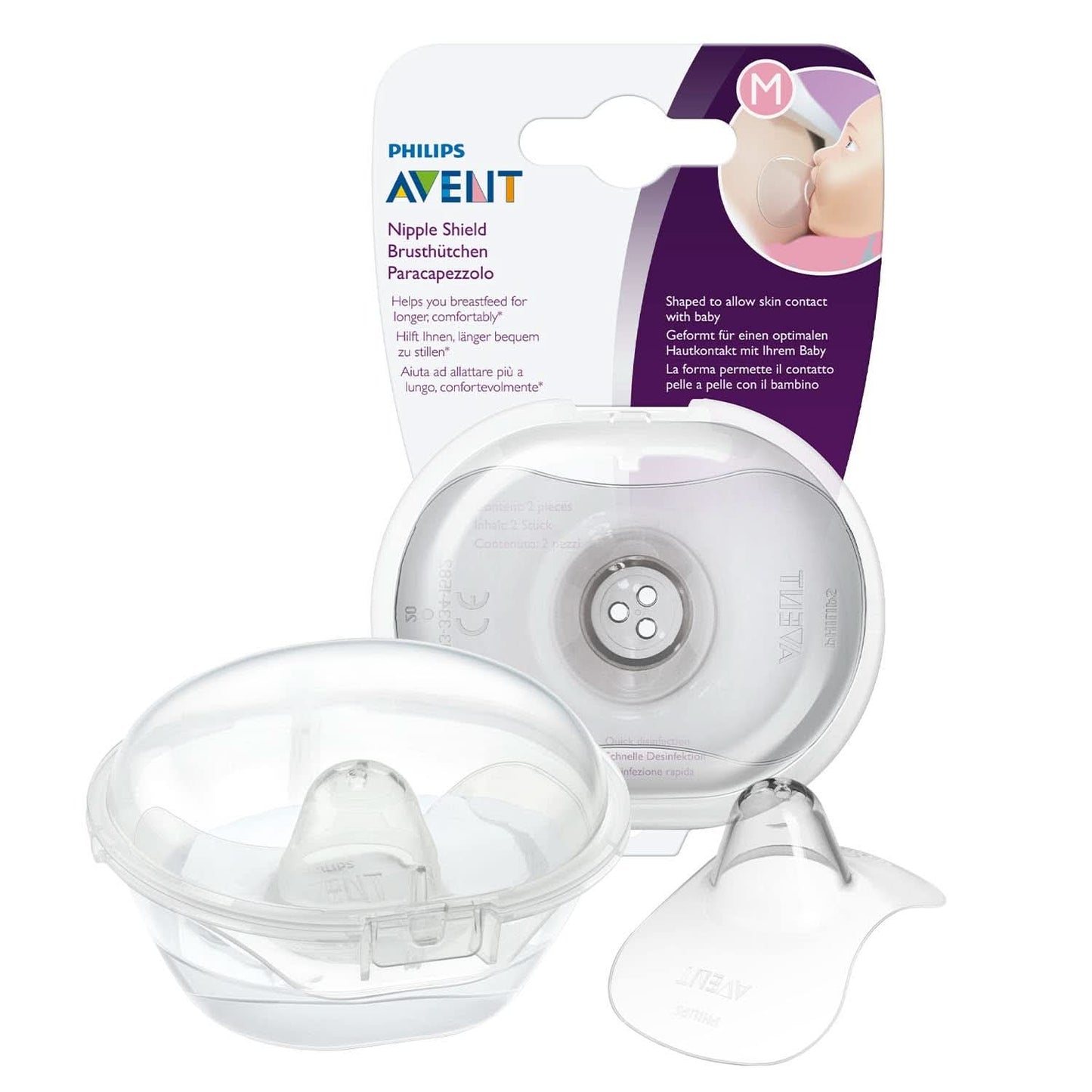 PHILIPS Avent SCF153/03 Brustwarzenschutz – Lebensmittel- und Stillzubehör mittlerer Größe Baby Naty Shop