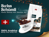 Aus über 175 Jahren Erfahrung: Schwiizer Schüümli Schweizer Schümli Kaffeebohnen 1kg – Leichte Röstung für einen feinen Schümli Kaffee, perfekte Crema, Intensität 2/5, Säure 1/5 – für echten Kaffeegenuss