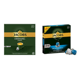 Jacobs Kaffeekapseln Krönung Crema, 10er Pack, 10 x 20 Getränke, 1040 g & Kaffeekapseln Lungo Decaffeinato- Intensität 6-200 Nespresso-kompatible Kapseln, 10er Pack, 10 x 20 Getränke
